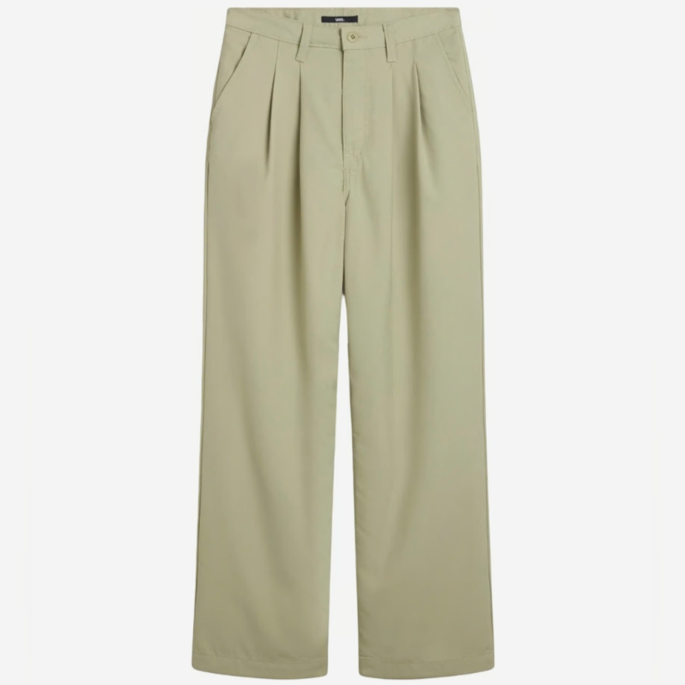 Vans Alder Relaxed Pleated Pants Wide Leg Size 38 in Elm Green New!